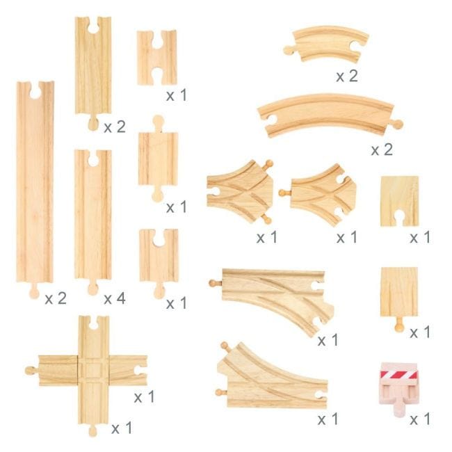 BigJigs Train Set Accessories Bigjigs Track Expansion Set 25pcs