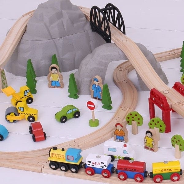 BigJigs Train Sets Bigjigs  Mountain Railway Set  112pcs