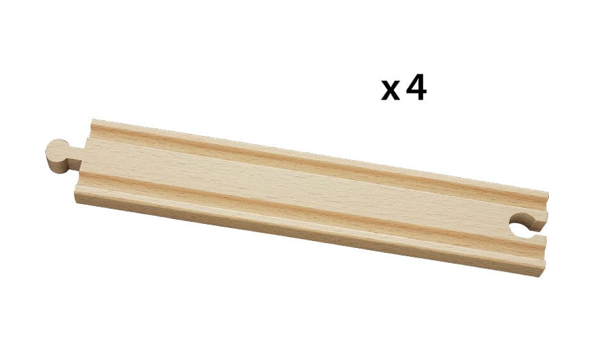 Brio Train Set Accessories BRIO Tracks - Long Straight Tracks- 4 pieces