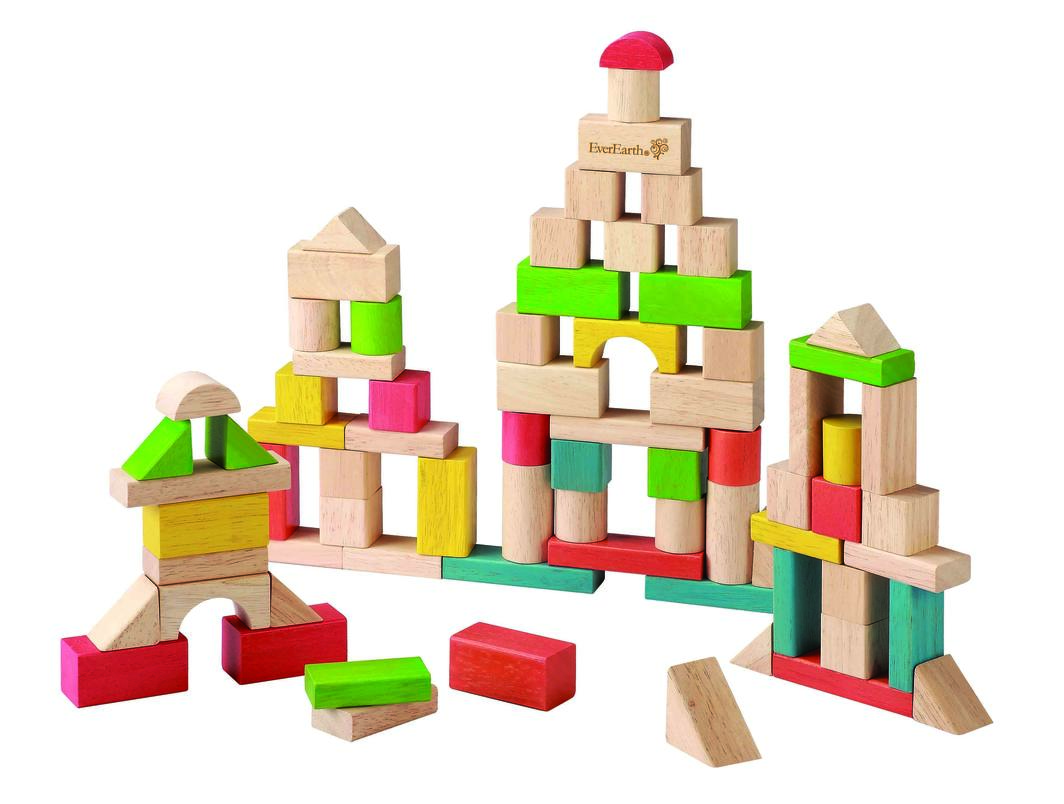 EverEarth Wooden Blocks EverEarth 50pcs Building Blocks