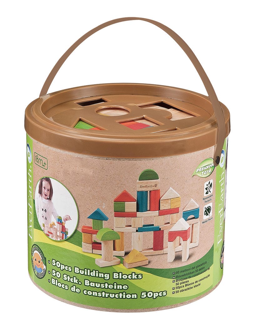 EverEarth Wooden Blocks EverEarth 50pcs Building Blocks