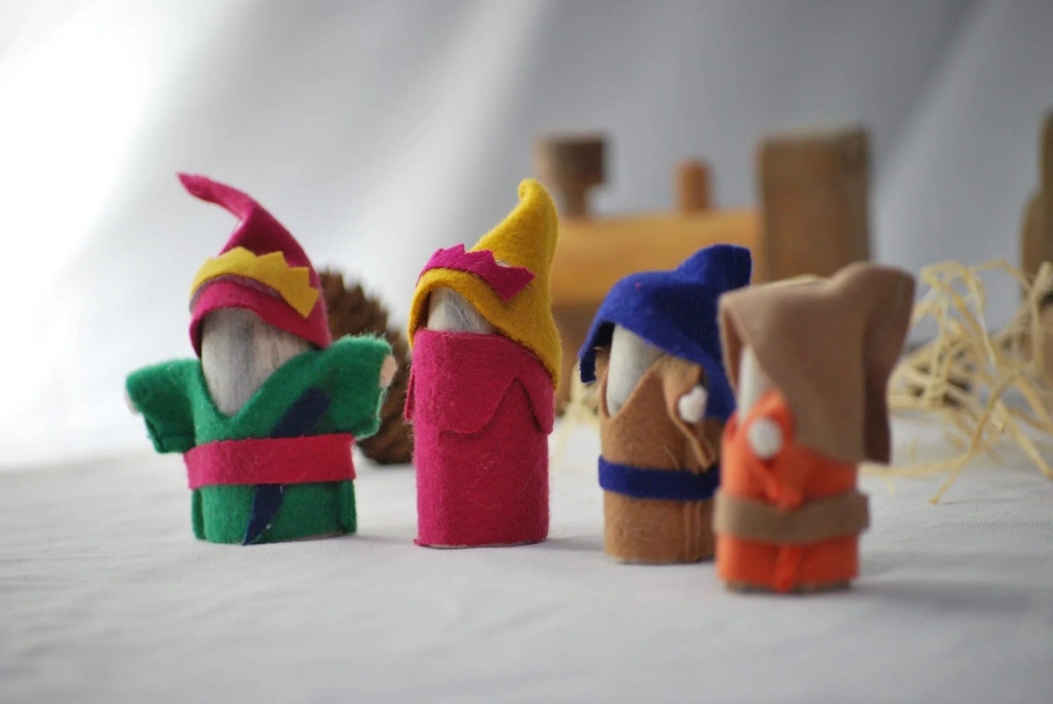 Wooden Knights Set of 4