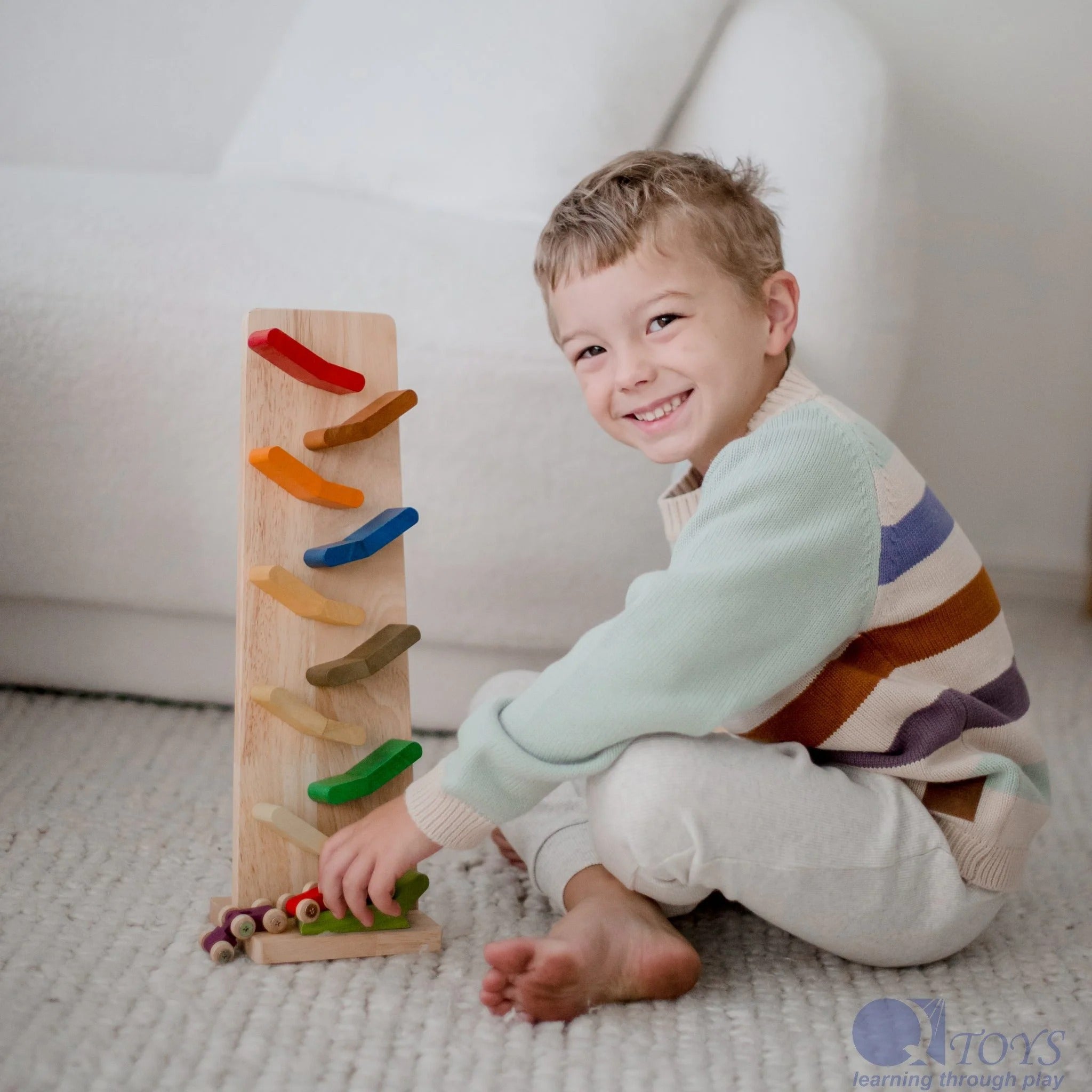 Coloured Zig Zag Racing Car