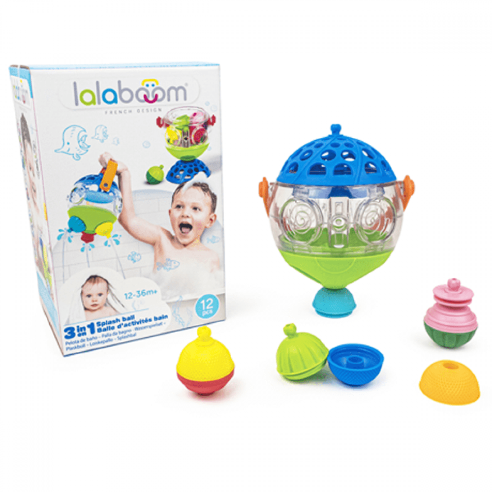 Lalaboom Blocks Lalaboom Bath Ball & 8 Pcs Beads