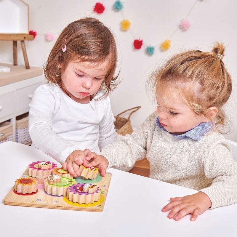 Le Toy Van Wooden Puzzles Le Toy Van Petilou Gears & Cogs Busy Bee Learning Puzzle