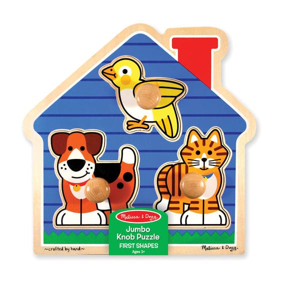Melissa and Doug Wooden Puzzles Melissa and Doug House Pets Jumbo Knob Puzzle 3 Piece