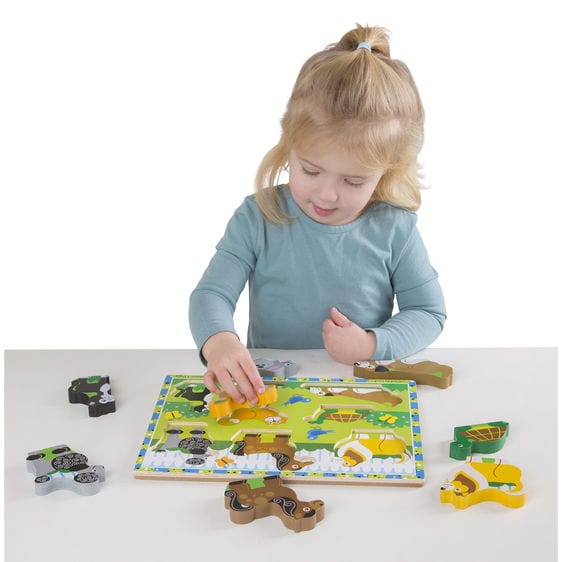 Melissa and Doug Wooden Puzzles Melissa and Doug Pets Chunky Puzzle 8pce