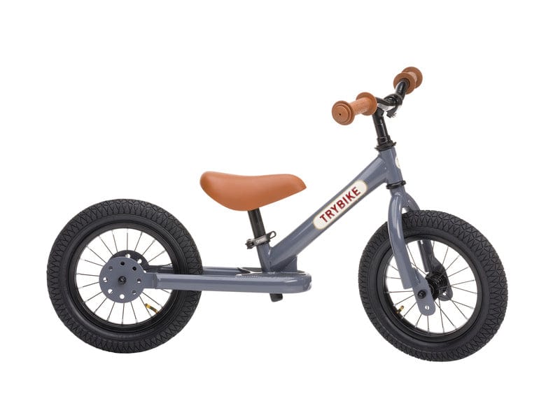 Trybike Balance Bikes Trybike Steel Grey, Brown Seat & Grips
