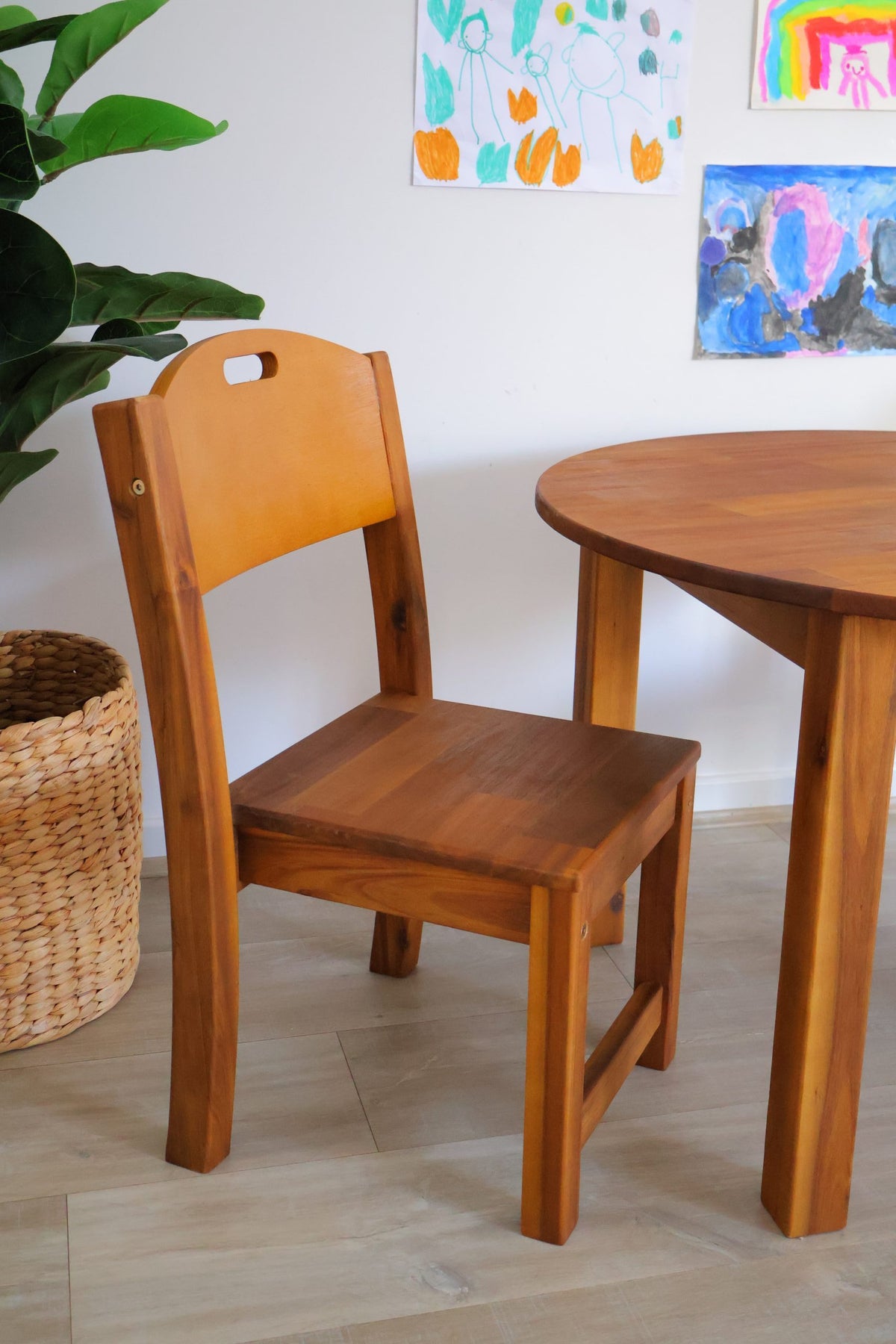 Acacia Stacking Chair-Set of 2