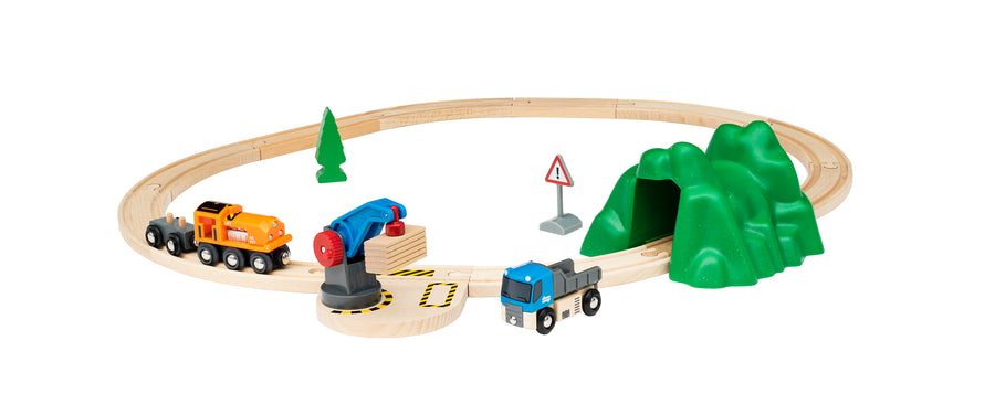 Brio Train Set - Starter Lift & Load Set "A"- 19 pieces