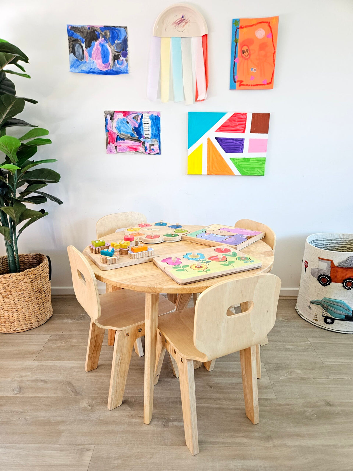 Danish Round Table and 4 Chairs