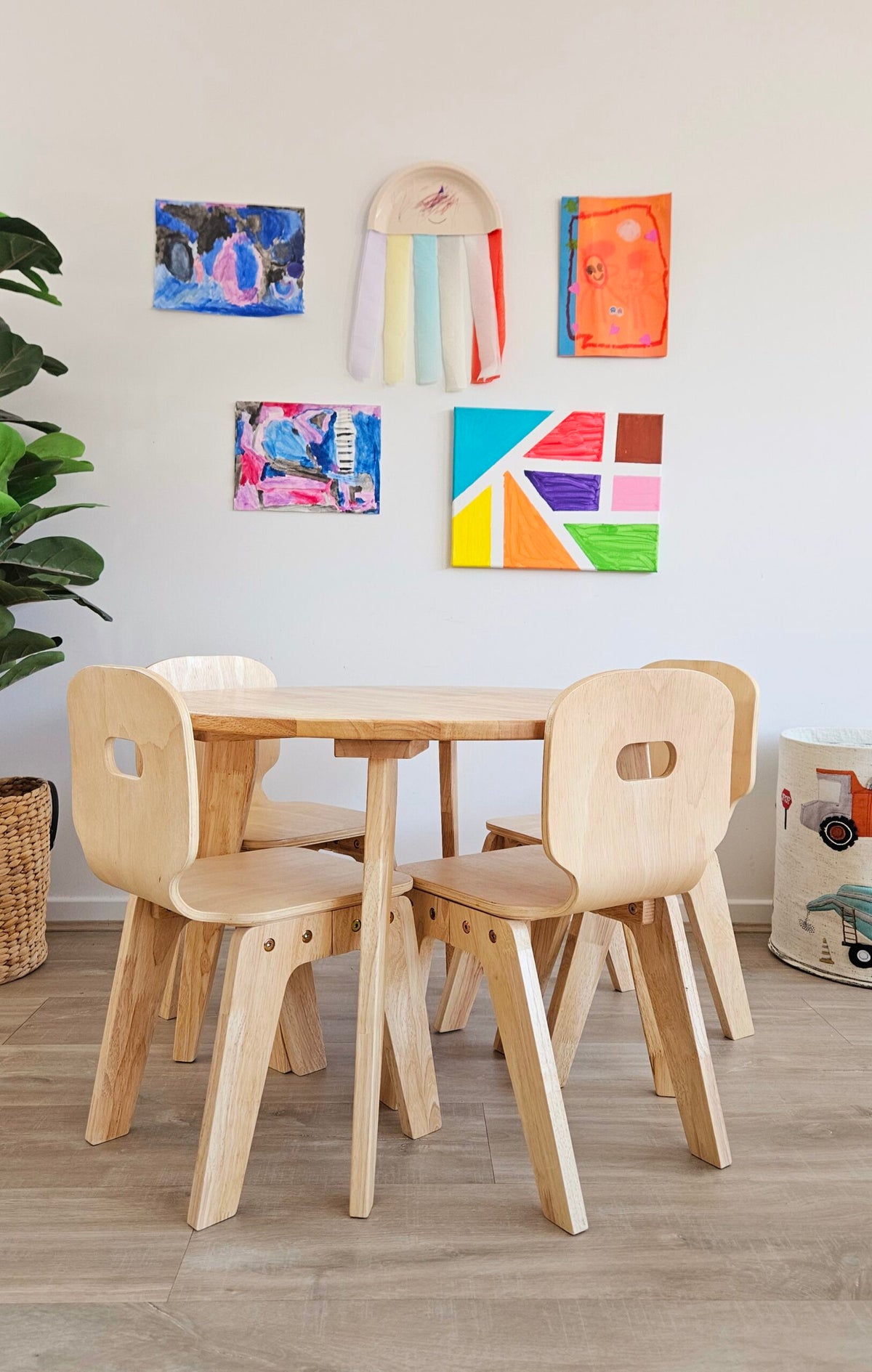 Danish Round Table and 4 Chairs
