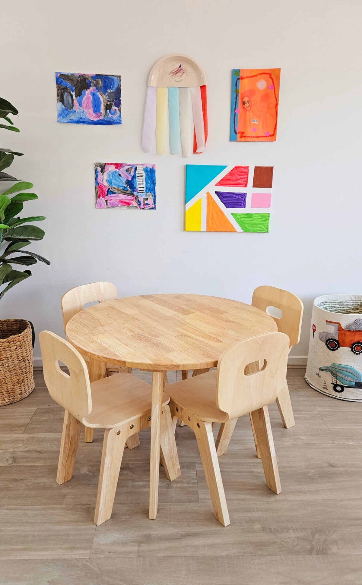 Danish Round Table and 4 Chairs