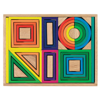 Goki Wooden Rainbow Building Blocks