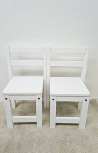 White timber Standard Chairs – Set of 2