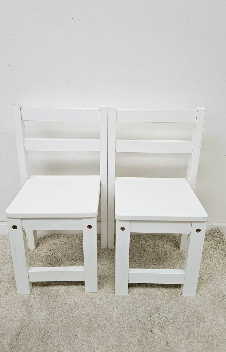 White timber Standard Chairs – Set of 2