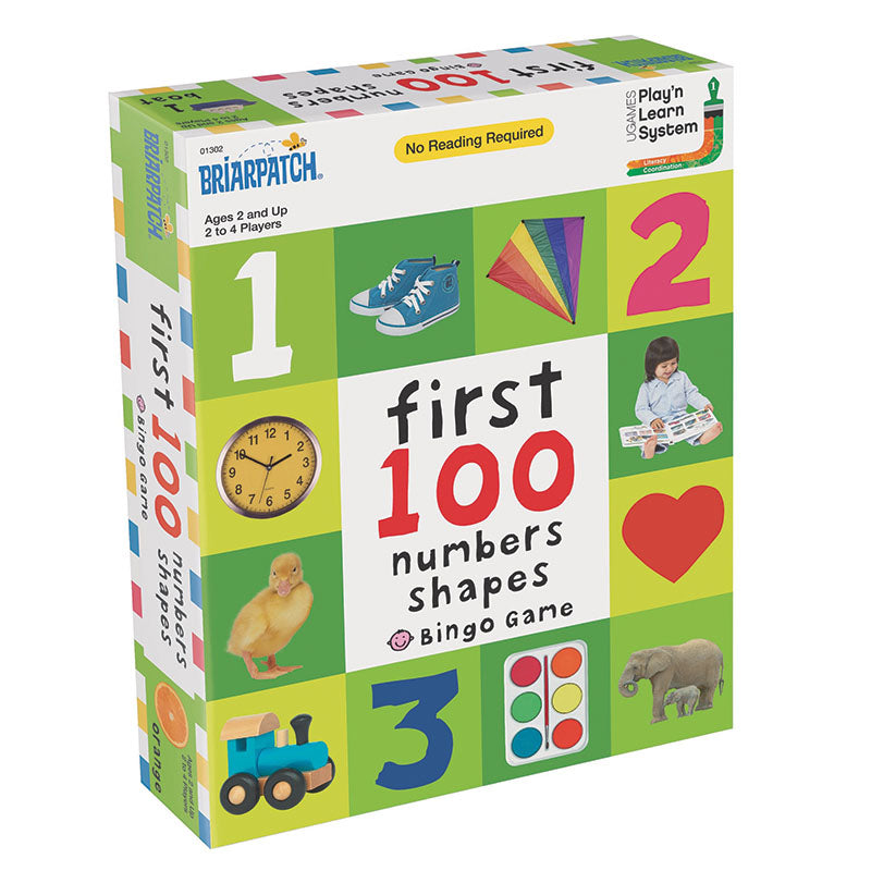 First 100 Numbers And Shapes Bingo Game