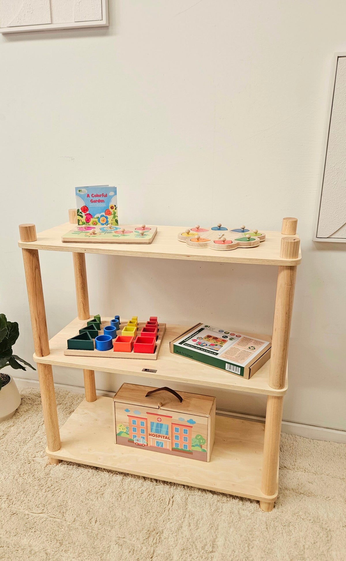 Montessori 3 Tier Shelf