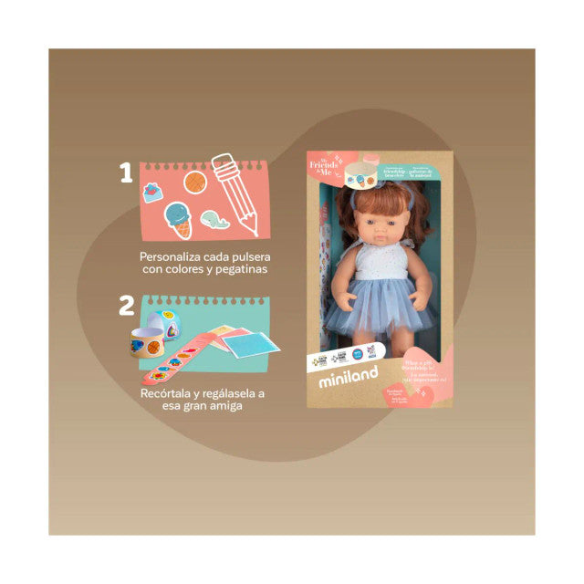 Miniland My Friends & Me - Redhead Caucasian Girl 38cm Baby Doll