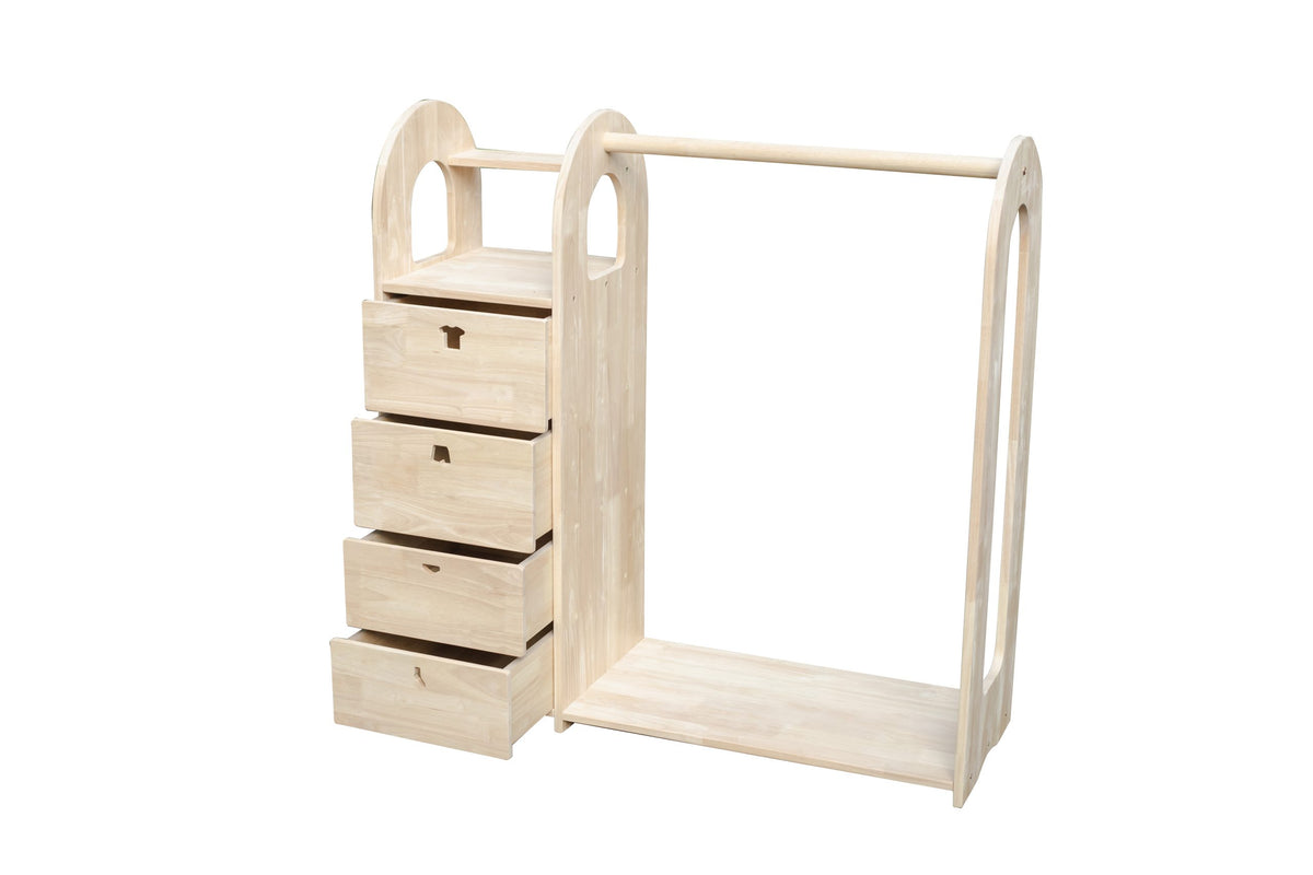 Montessori Wardrobe with Drawers