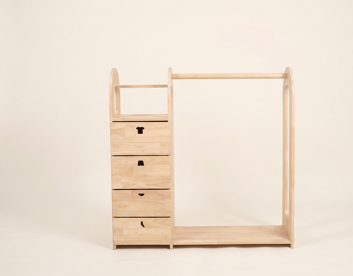Montessori Wardrobe with Drawers