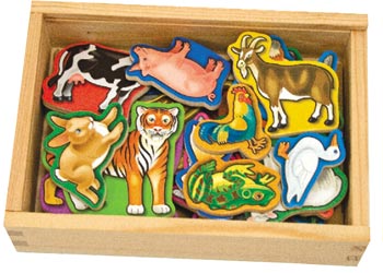 Melissa and Doug Animal Magnets In A Box of 20