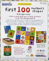 First 100 Numbers And Shapes Bingo Game