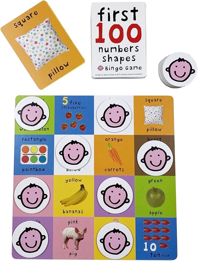 First 100 Numbers And Shapes Bingo Game