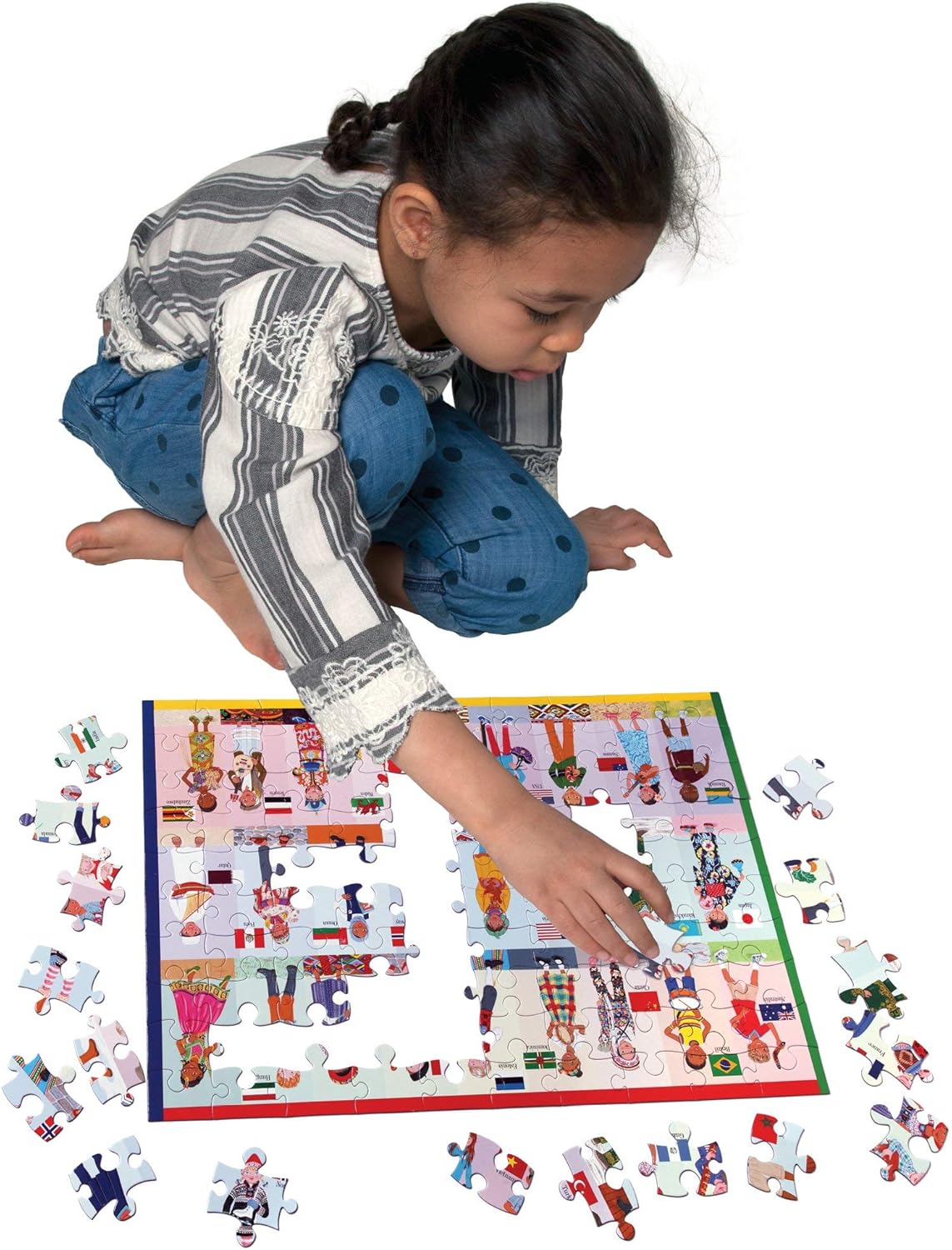 eeBoo 100 PC Puzzle - Children of World