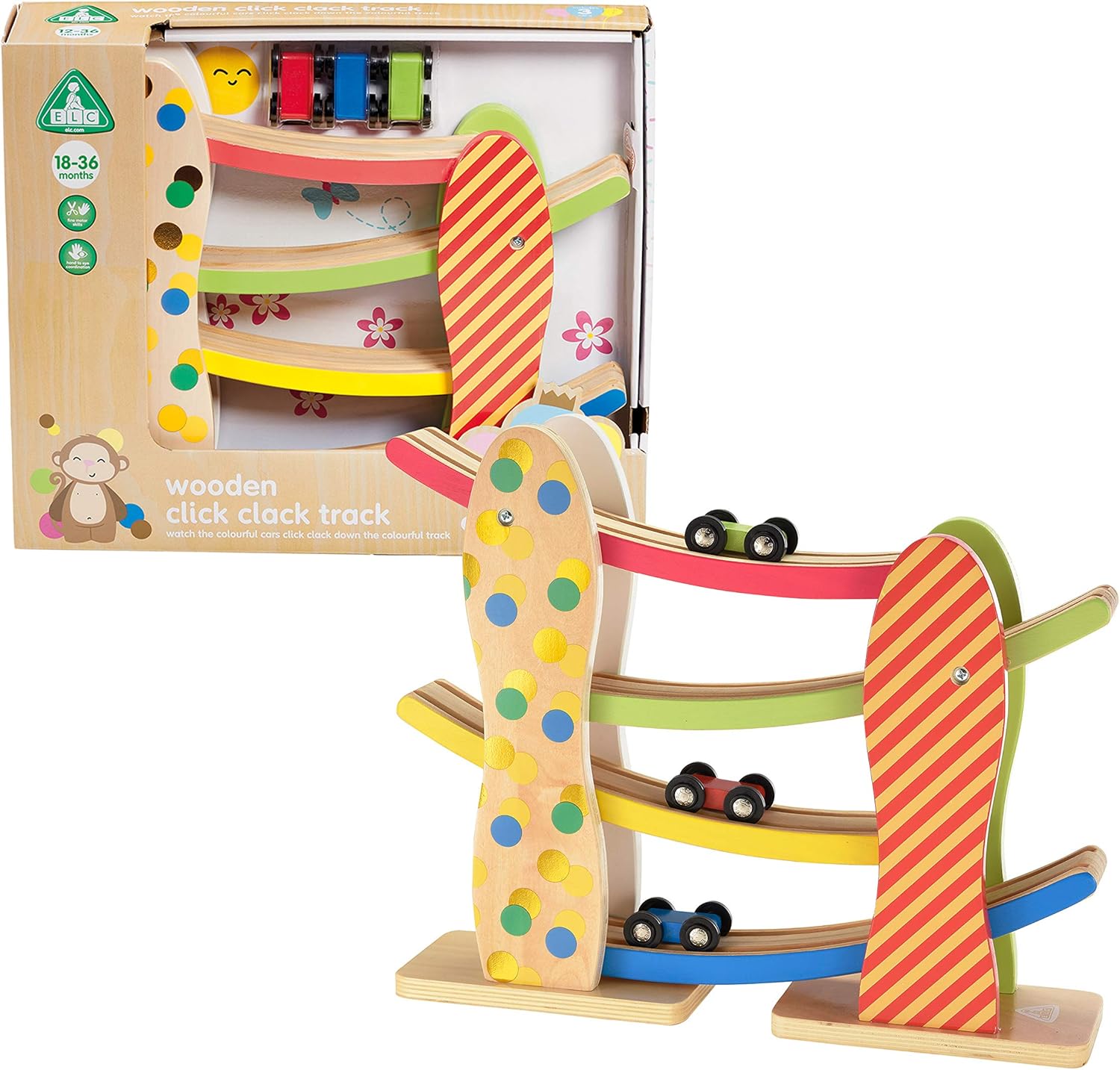 Early Learning Centre Wooden Click Clack Race Track