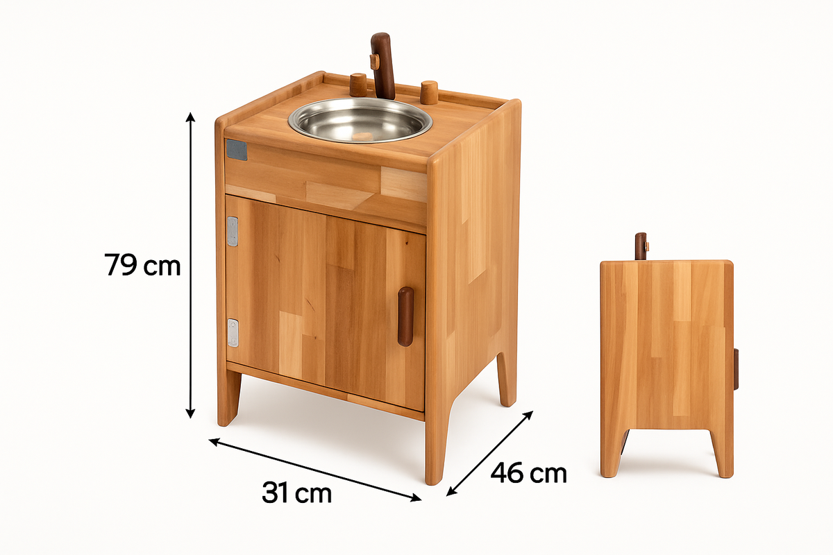 Natural wooden sink