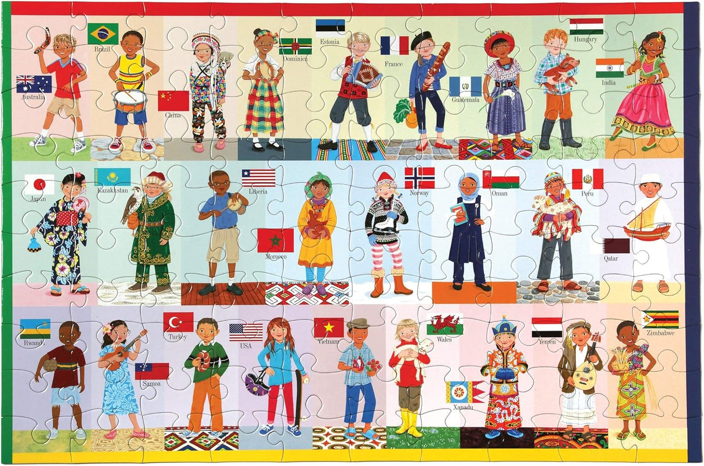 eeBoo 100 PC Puzzle - Children of World