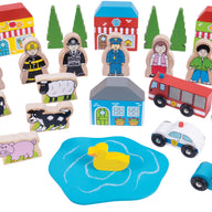 BigJigs Railway Trackside Accessory Set