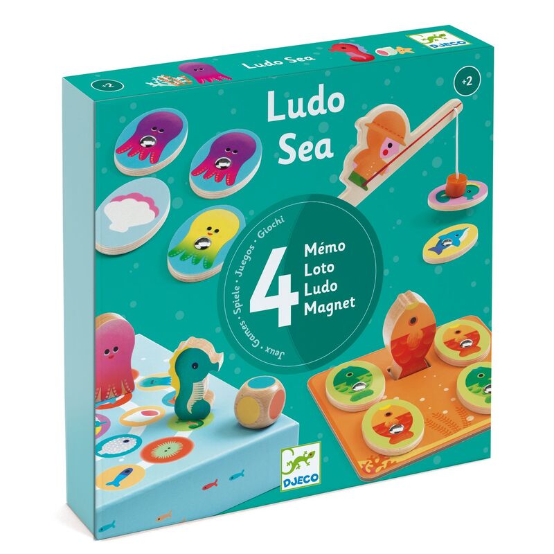 Ludo Sea 4-in-1 Wooden Game