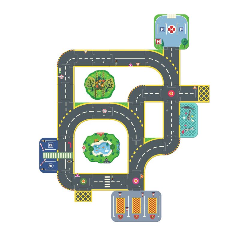 Crazy Motors Puzzl'Up Giant City 33pc Puzzle