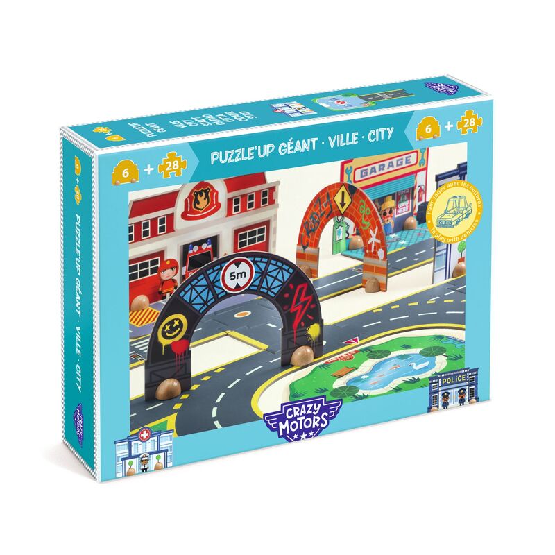 Crazy Motors Puzzl'Up Giant City 33pc Puzzle
