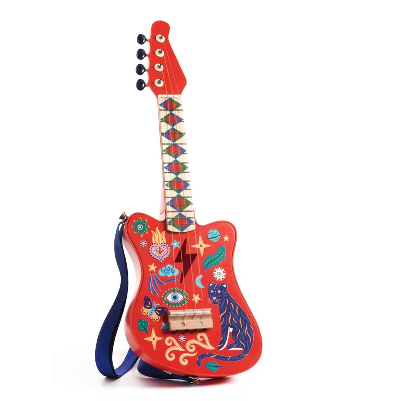 Rock Guitar 4 Metal Strings Small Size