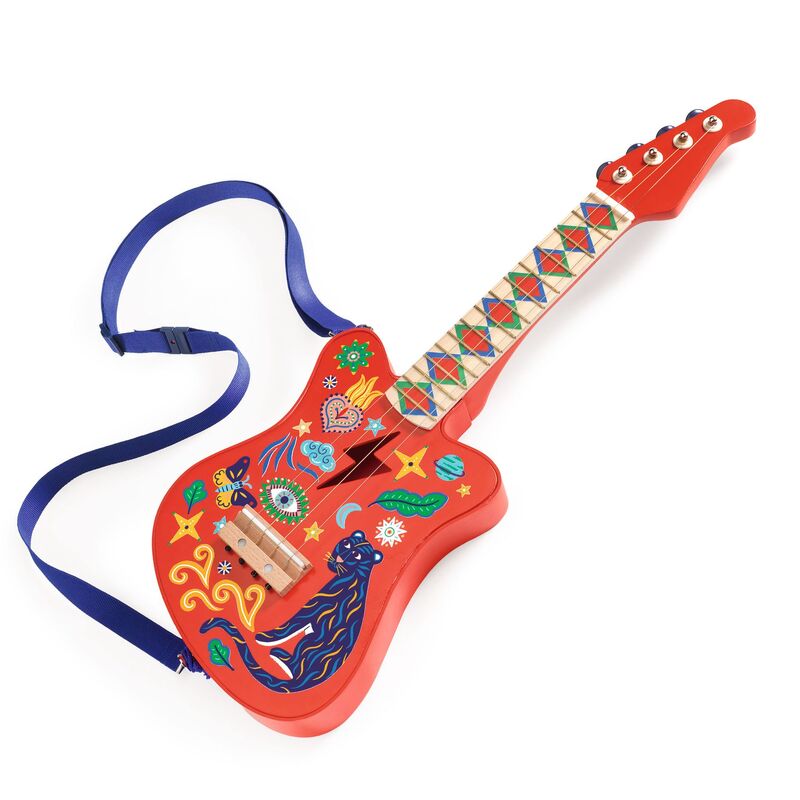 Rock Guitar 4 Metal Strings Small Size