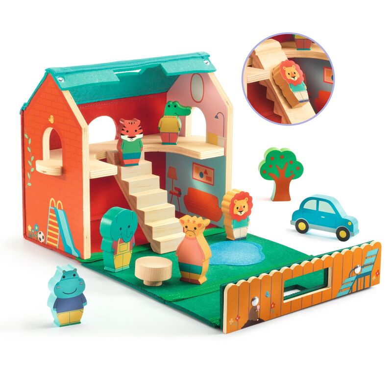 Softi House Portable Felt & Wood Play Set