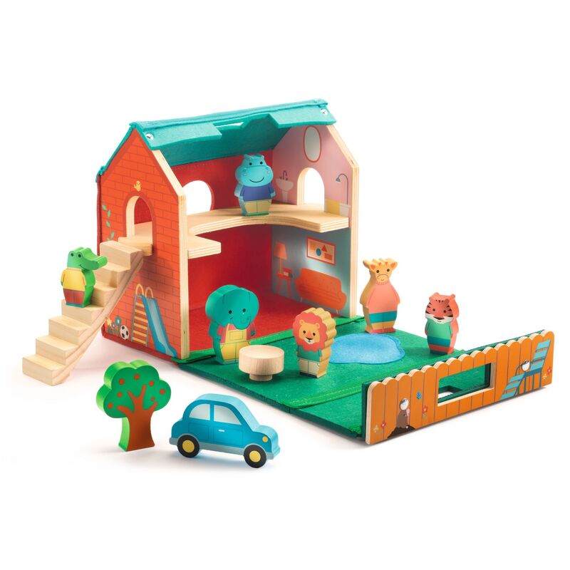 Softi House Portable Felt & Wood Play Set