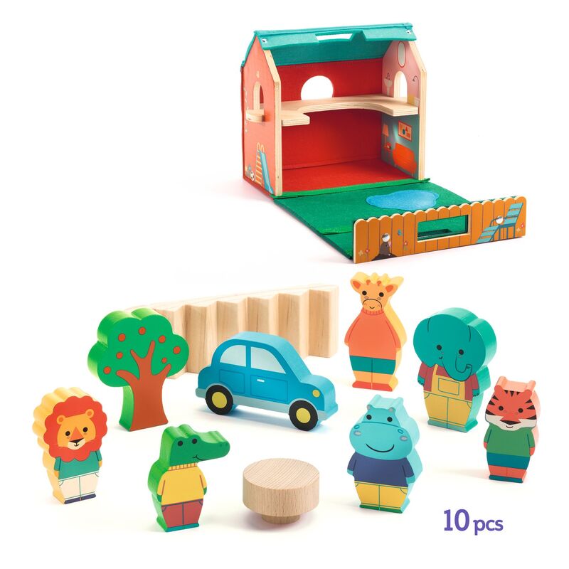 Softi House Portable Felt & Wood Play Set