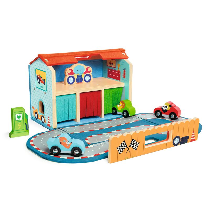 Softi Vroom Portable Garage and Track Play Set
