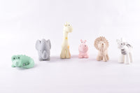 Set of 6 Tikiri Zoo Rubber Rattle & Bath Toys