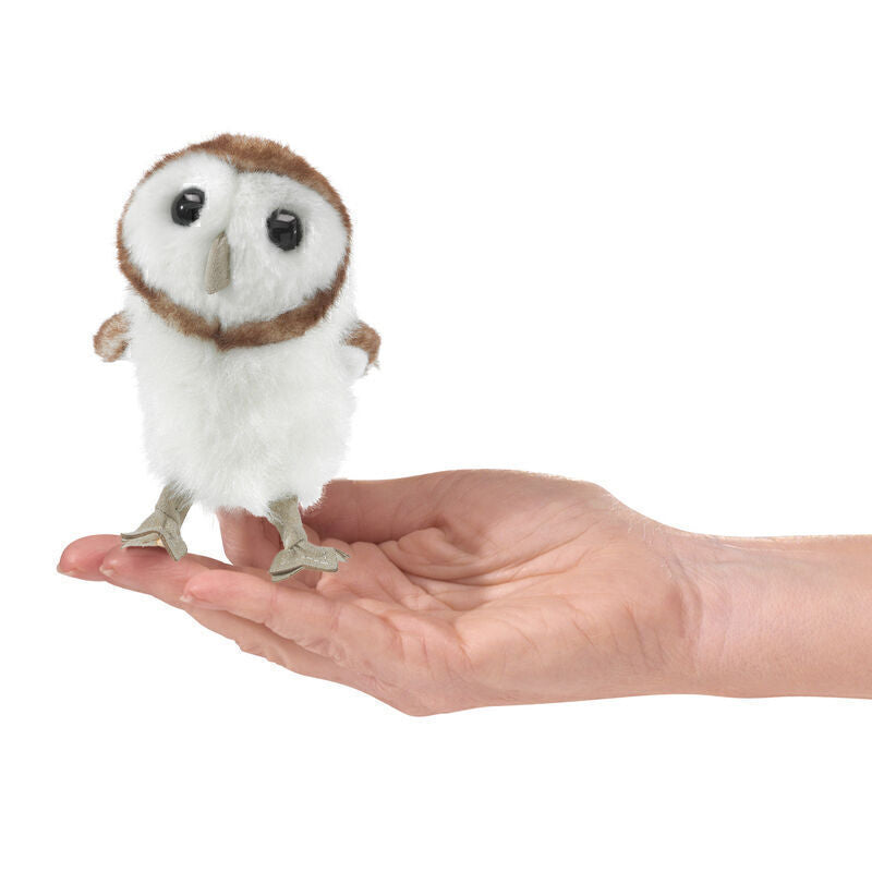 Pack of 4 Barn Owl White Finger Puppets