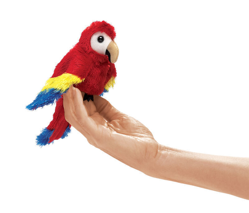 Pack of 3 Scarlet Macaw Finger Puppets