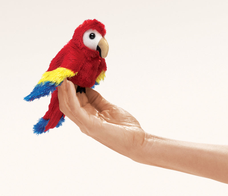 Pack of 3 Scarlet Macaw Finger Puppets