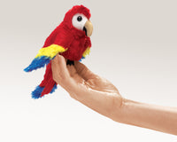 Pack of 3 Scarlet Macaw Finger Puppets