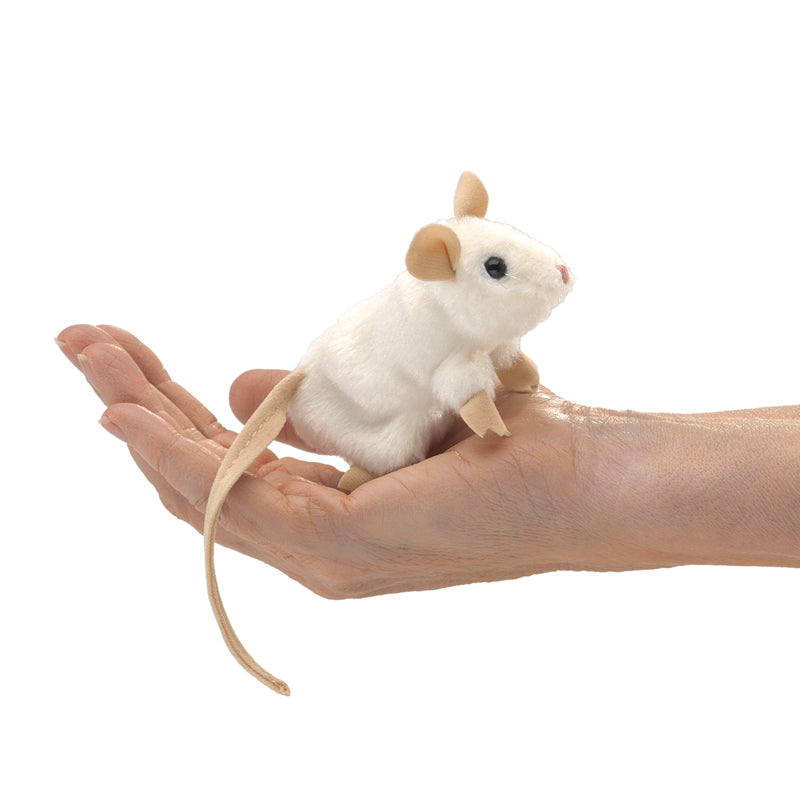 Pack of 4 White Mouse Finger Puppets