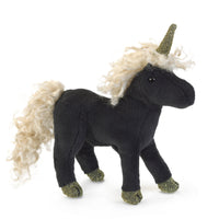 Pack of 3 Black Unicorn Finger Puppets