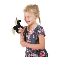 Pack of 3 Black Unicorn Finger Puppets